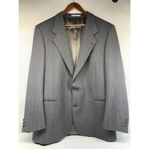 Yves Saint Laurent Men’s Blazer Wool France Herringbone Pinstripe Parisian 90s